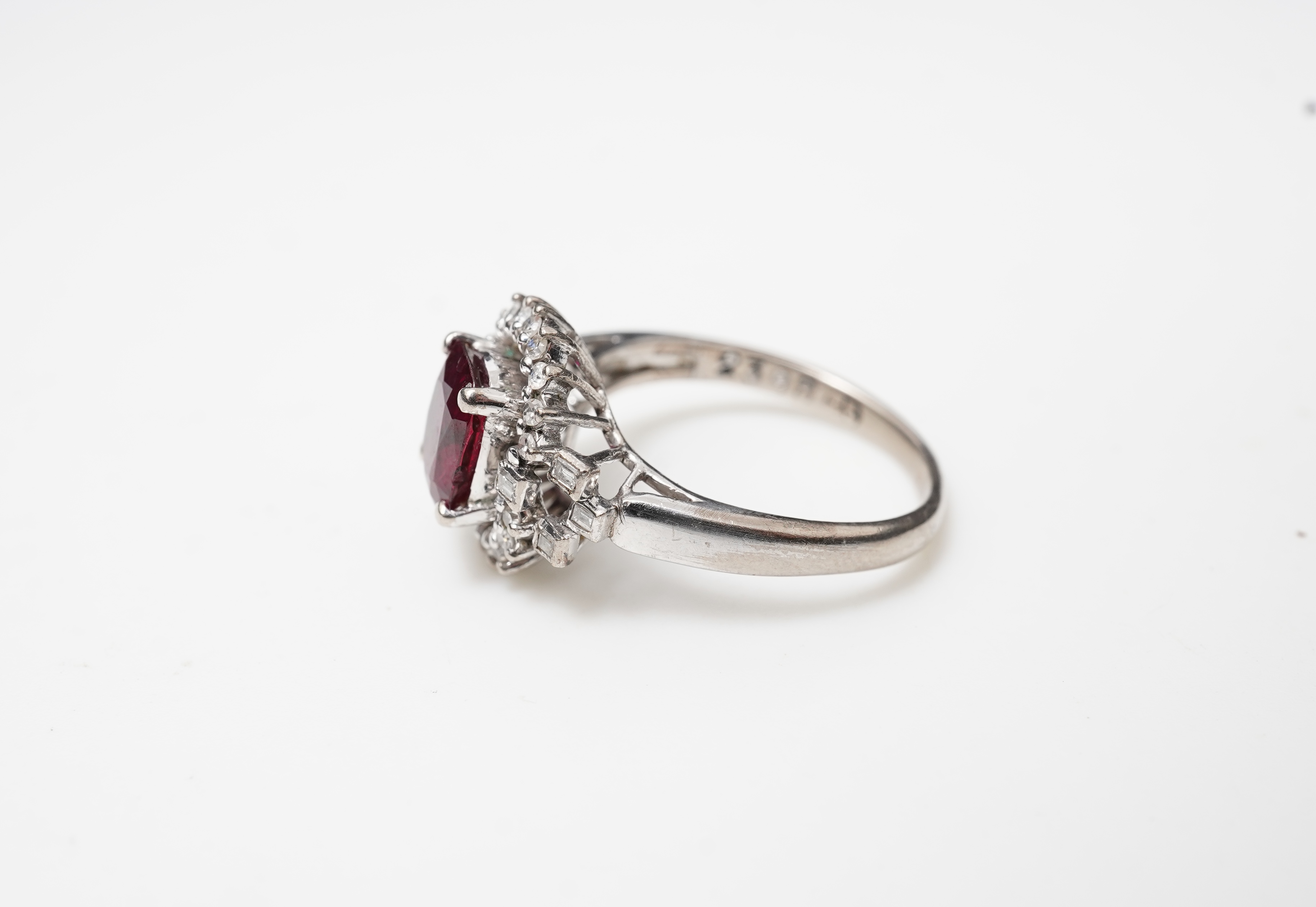 A ruby and diamond ring